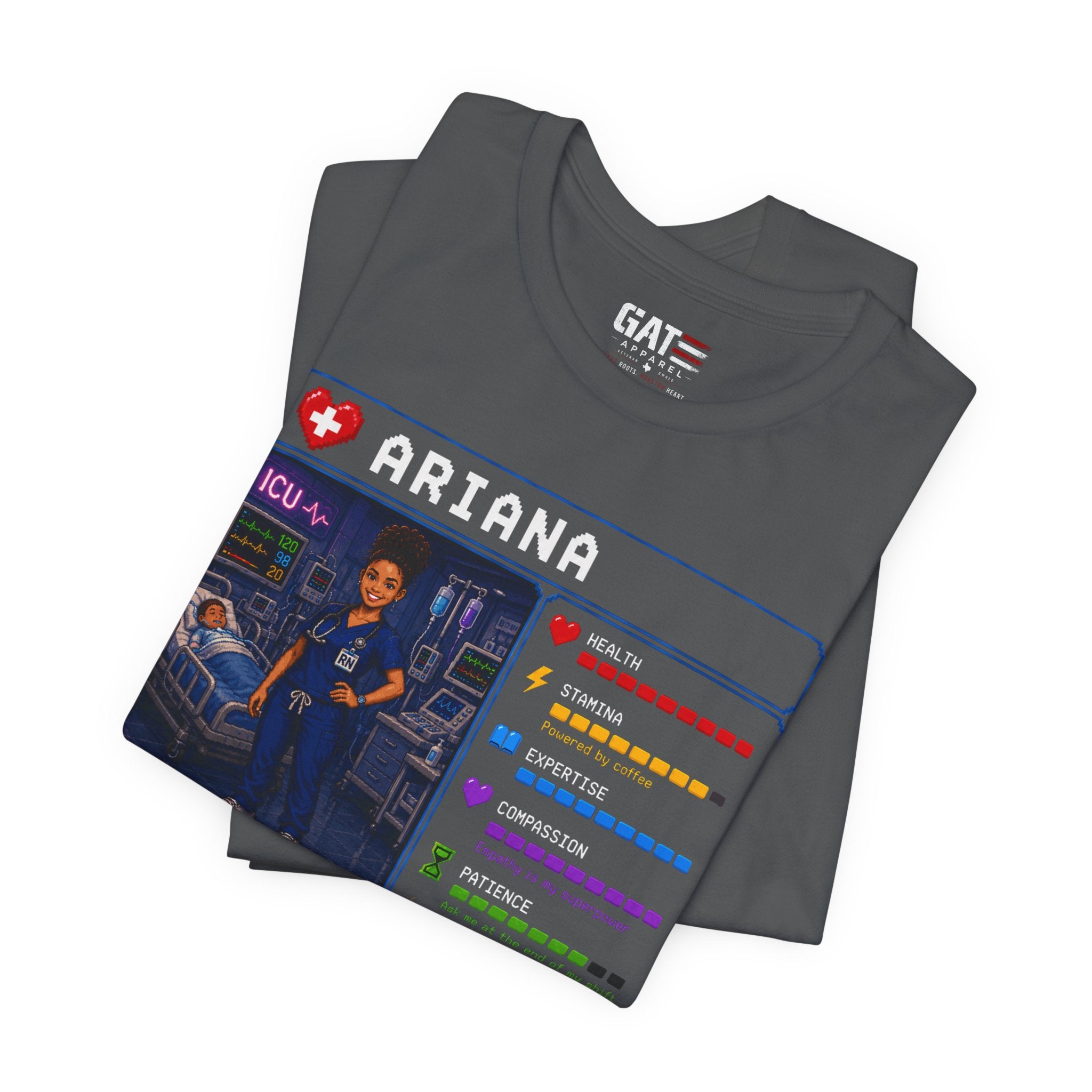 Custom ICU Nurse RPG Character Shirt | Personalized Nurse Gift