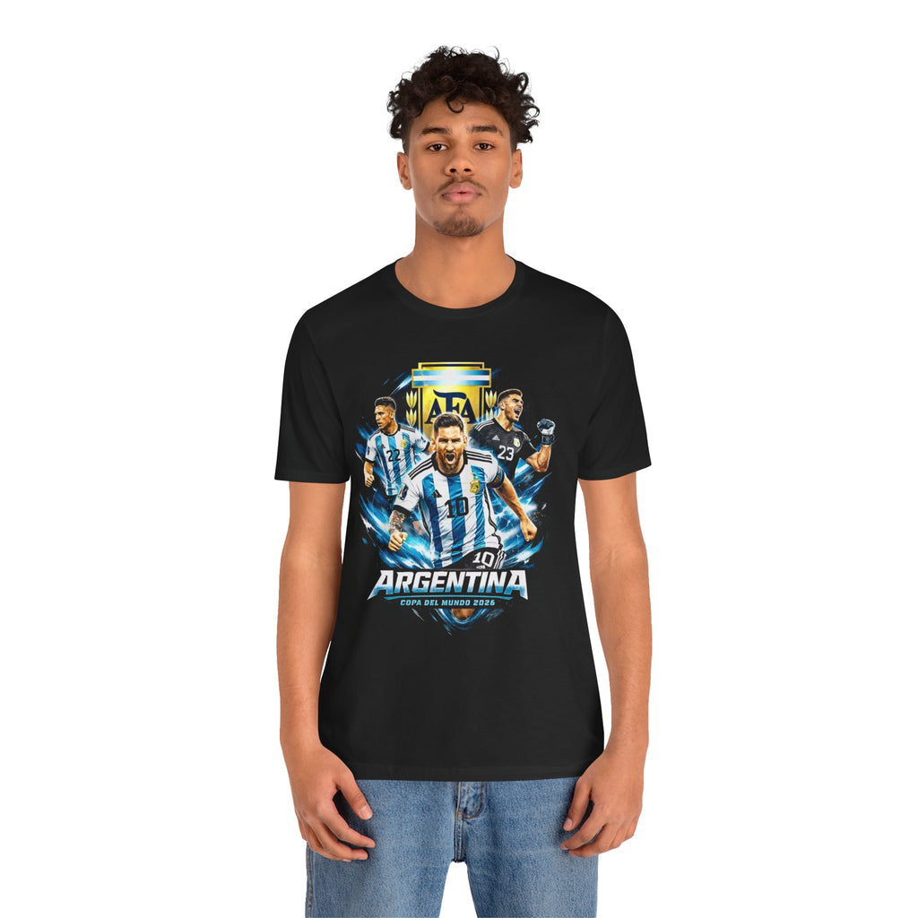 Argentina Soccer Tee – Lionel Messi Copa del Mundo 2022 Football Shirt