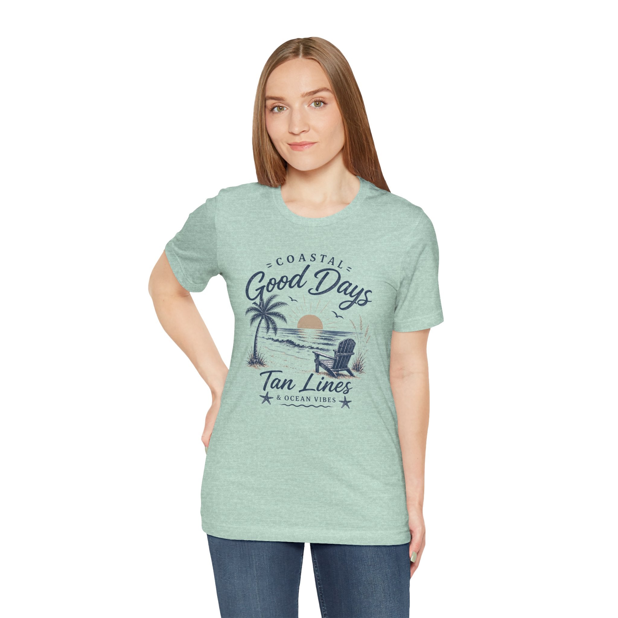 Coastal Good Days Tee — 'Tan Lines' Beach Sunset T-Shirt