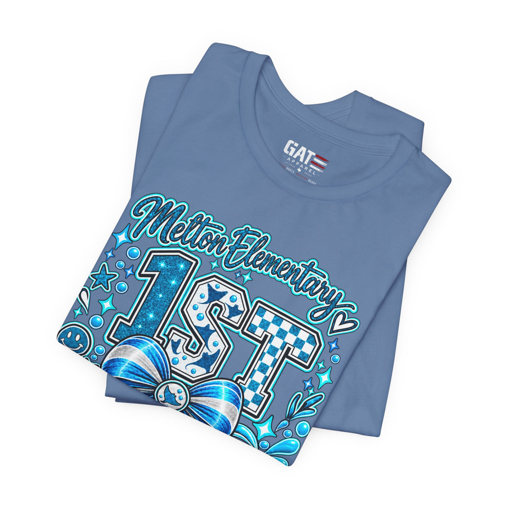 Melton 1st Grade School T‑Shirt — Bow Design
