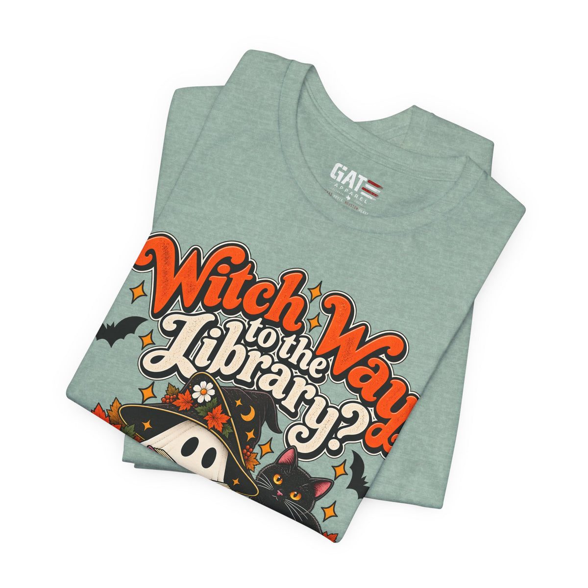 Witch Way to the Library Halloween Shirt | Book Lover Tee