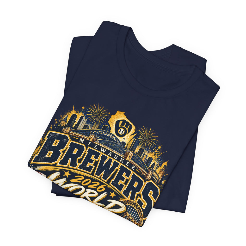 Milwaukee Brewers 2026 World Series skyline baseball T-shirt - alternate product photo 19
