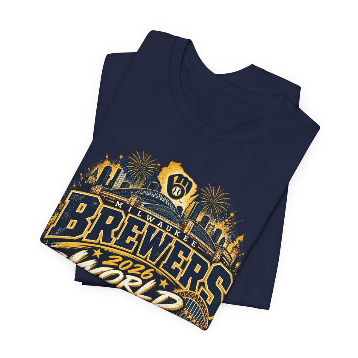 Milwaukee Brewers 2026 World Series skyline baseball T-shirt - alternate product photo 19