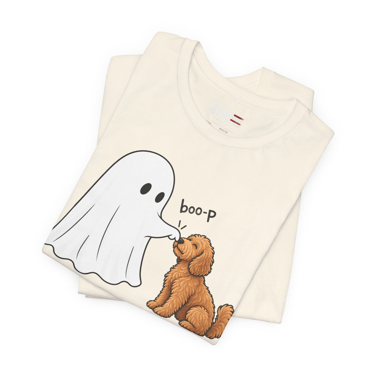 Halloween Ghost & Doodle— "boo-p" Cute Dog Halloween T-Shirt