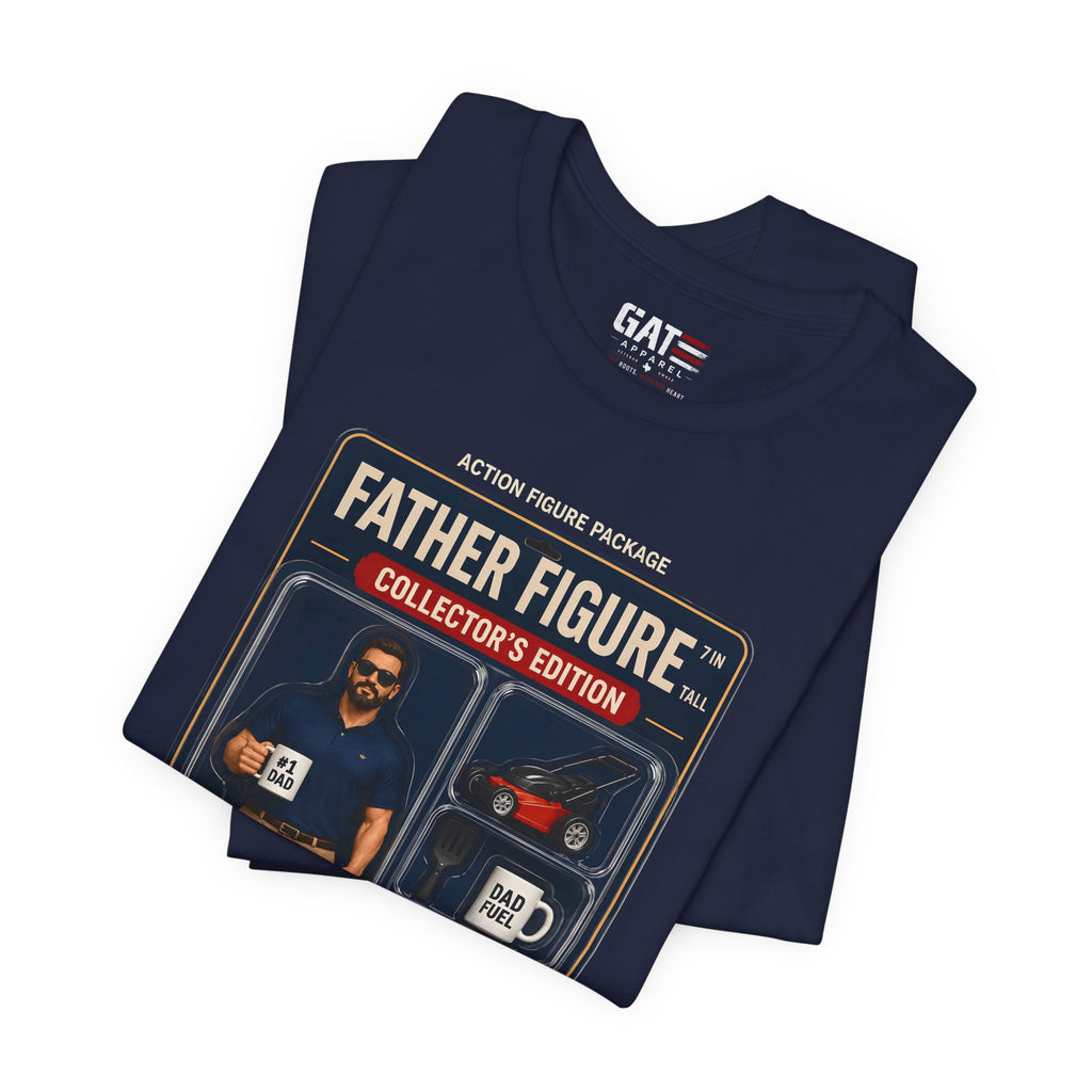 Father Figure Action Figure Shirt | Funny Dad Bod Tee | Collector's Edition Dad Shirt | Father's Day Gift for Dad | Dad Jokes Included