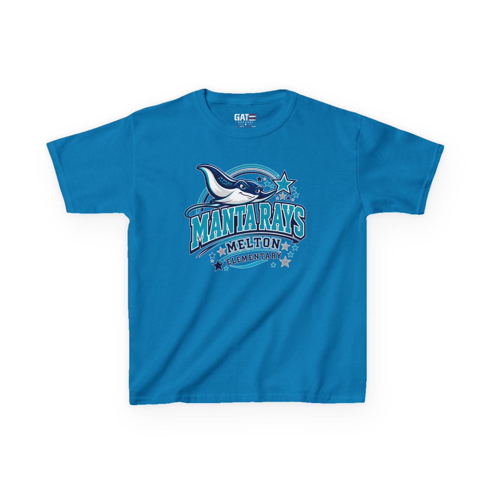 Melton Kids Tee Mantarays School T-Shirt — Melton Elementary Mascot Tee