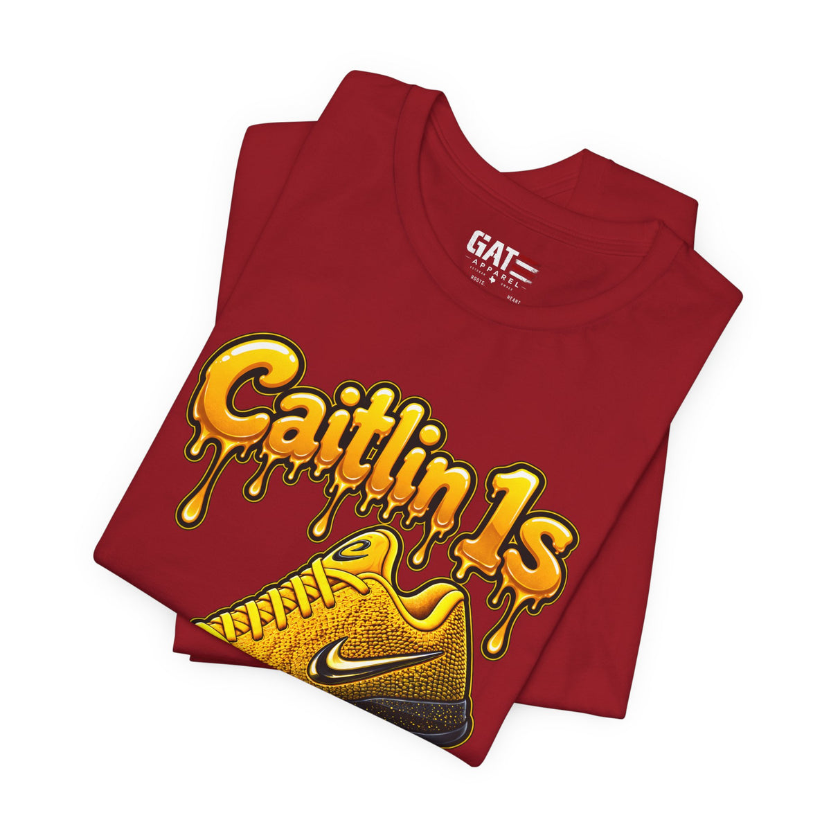 Caitlin Clark Caitlin 1s Iowa Yellow Paint Sneaker Shirt