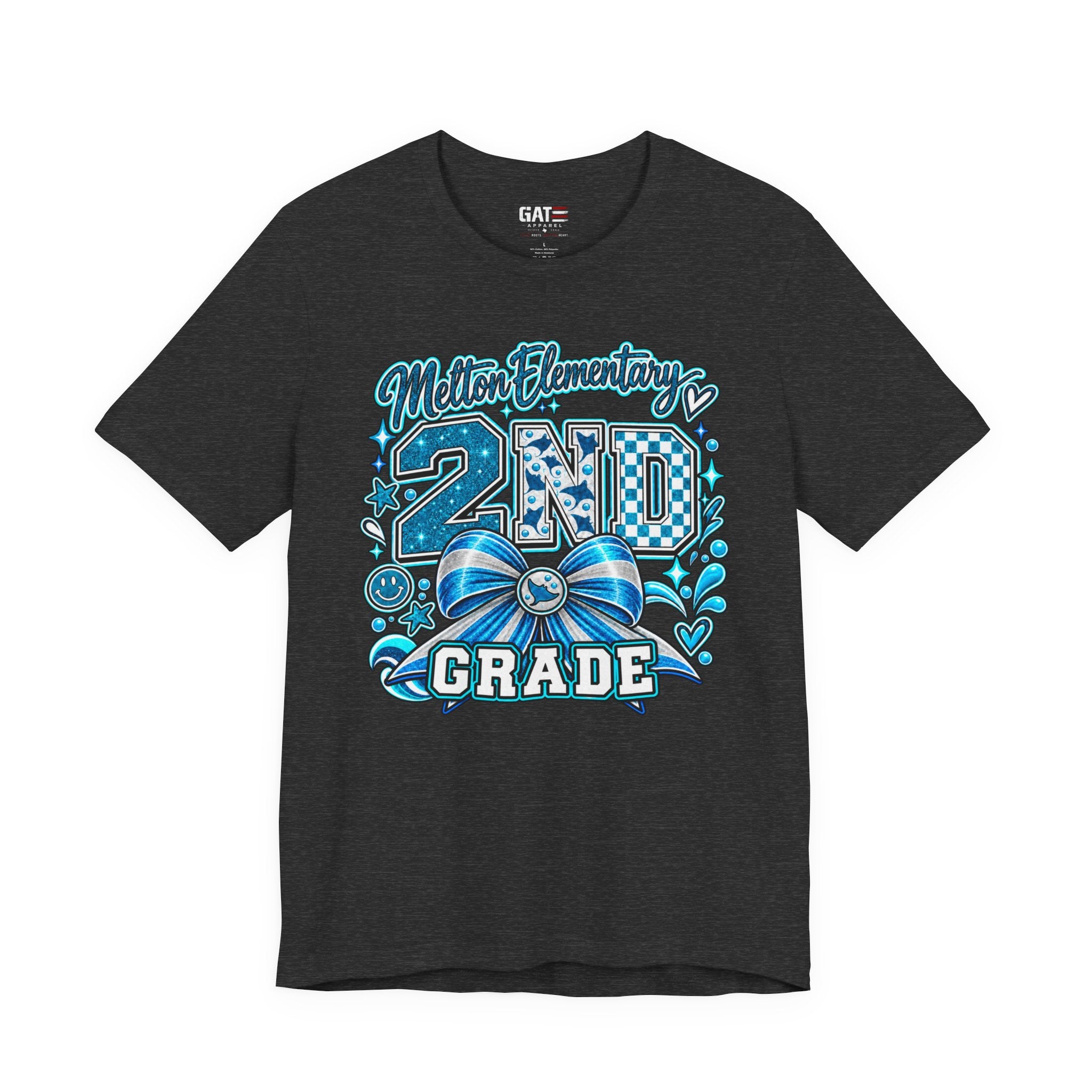 Melton 2nd Grade School T‑Shirt — Bow Design