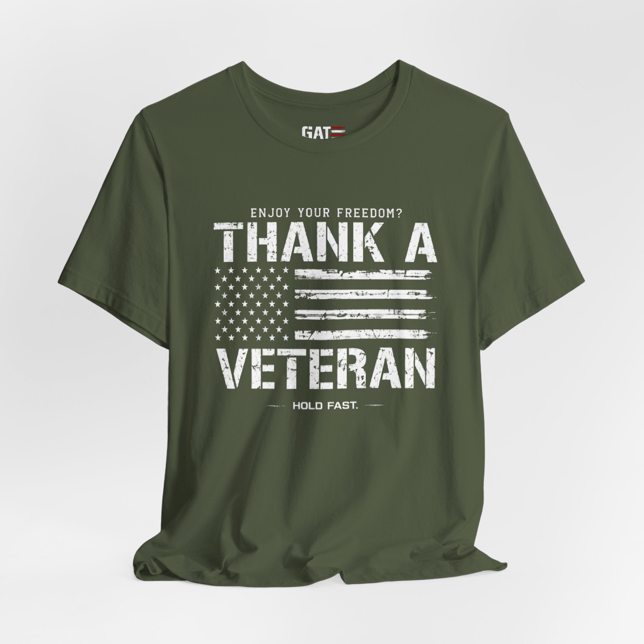 Veteran Shirt Enjoy Your Freedom Thank A Veteran Tee Patriotic American Flag Shirt Military Appreciation Gift for Men and Women