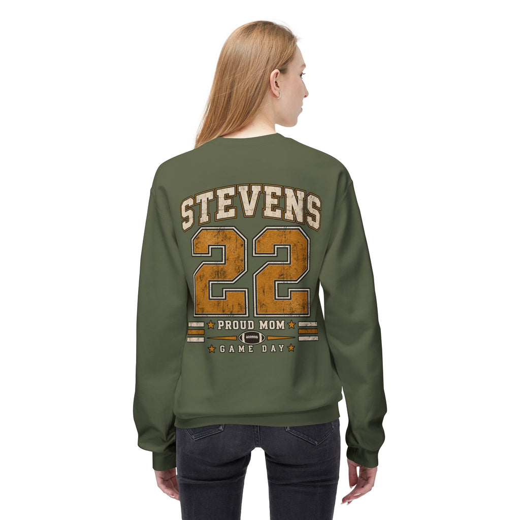 Personalized Football Mom Crewneck Sweatshirt | Custom Player Name & Number