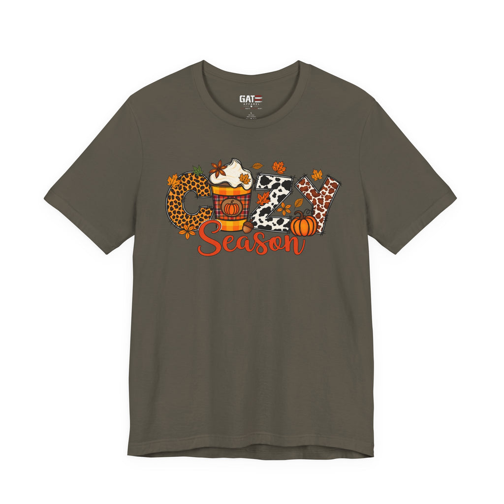 Cozy Season Fall Winter Coffee Shirt - product mockup view 10