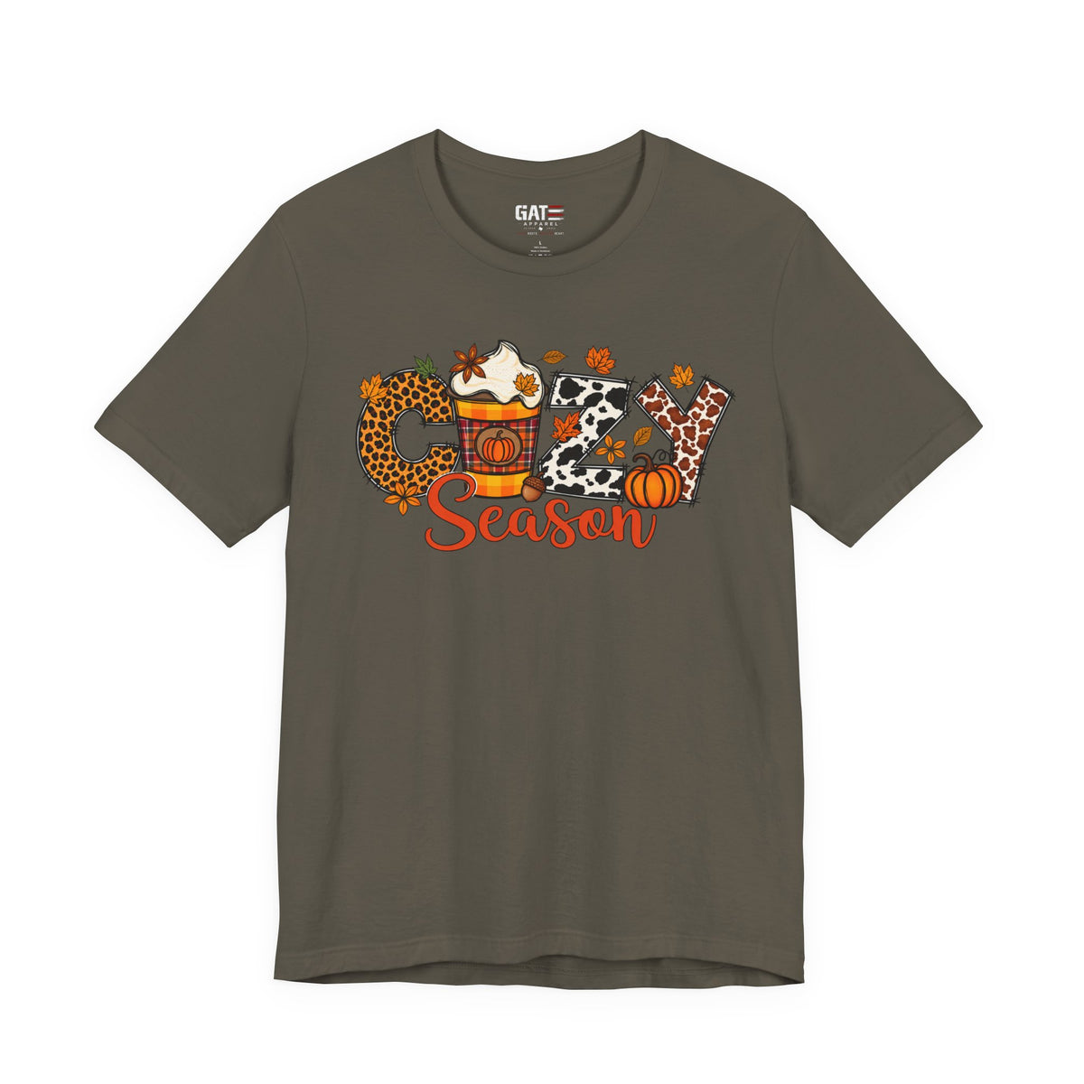 Cozy Season Fall Winter Coffee Shirt - product mockup view 10