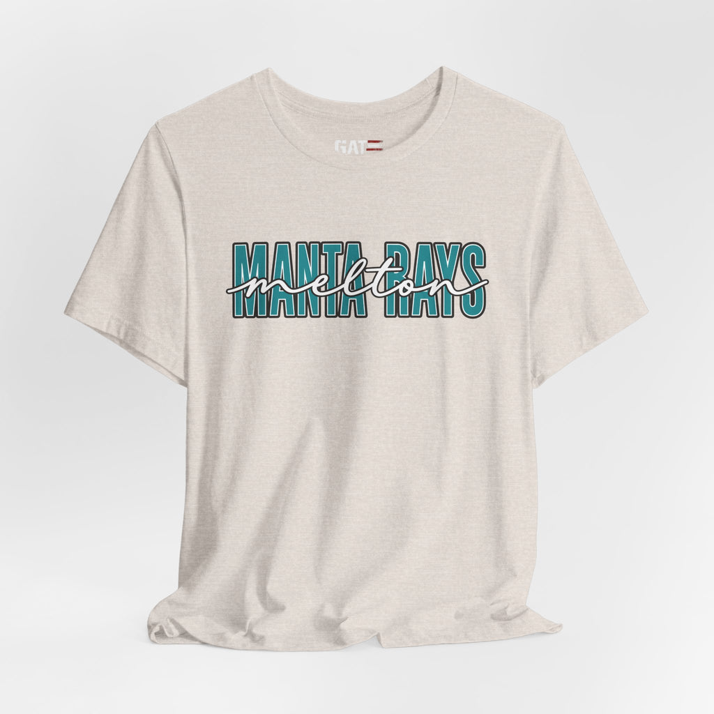 Melton Elementary Script Tee Teal