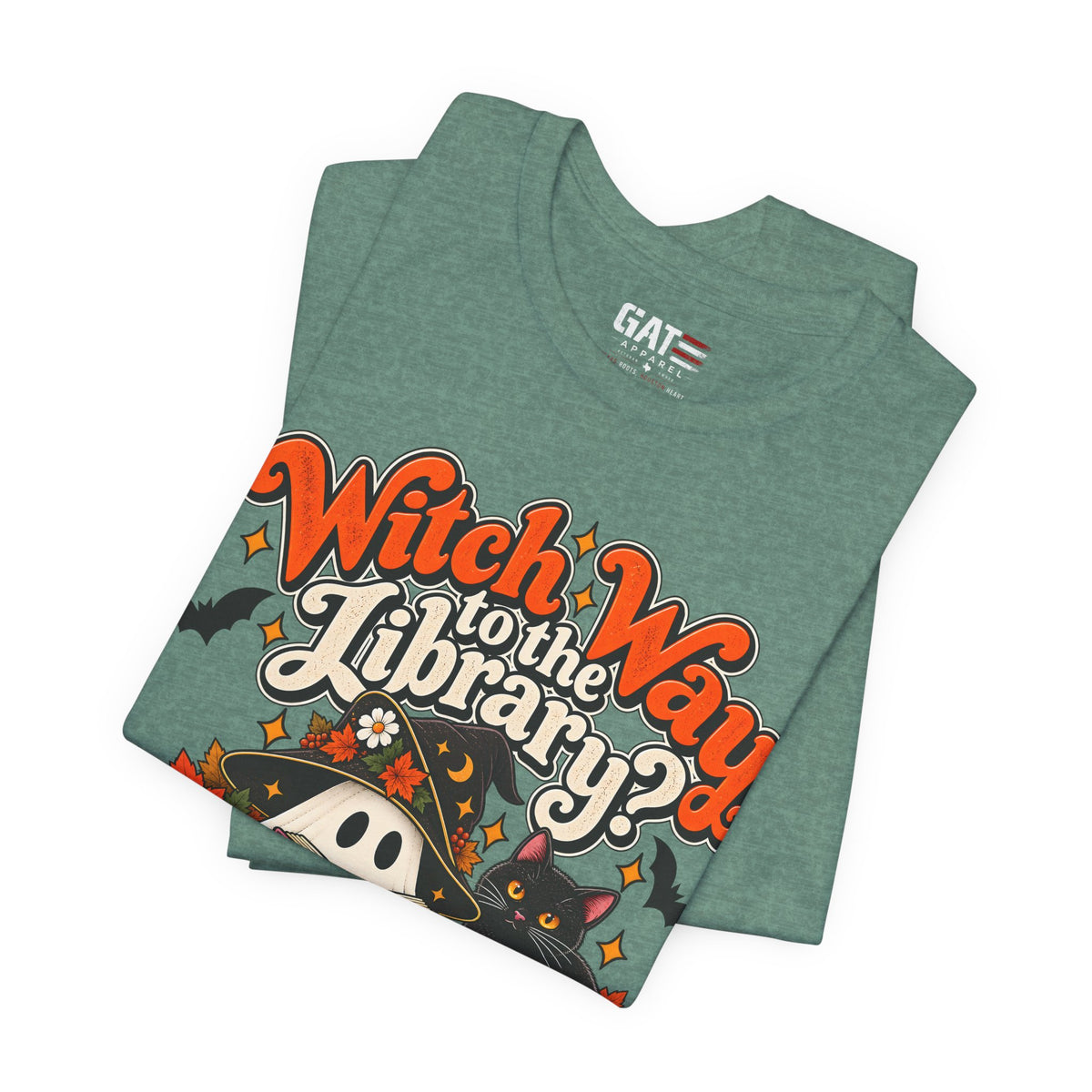 Witch Way to the Library Halloween Shirt | Book Lover Tee