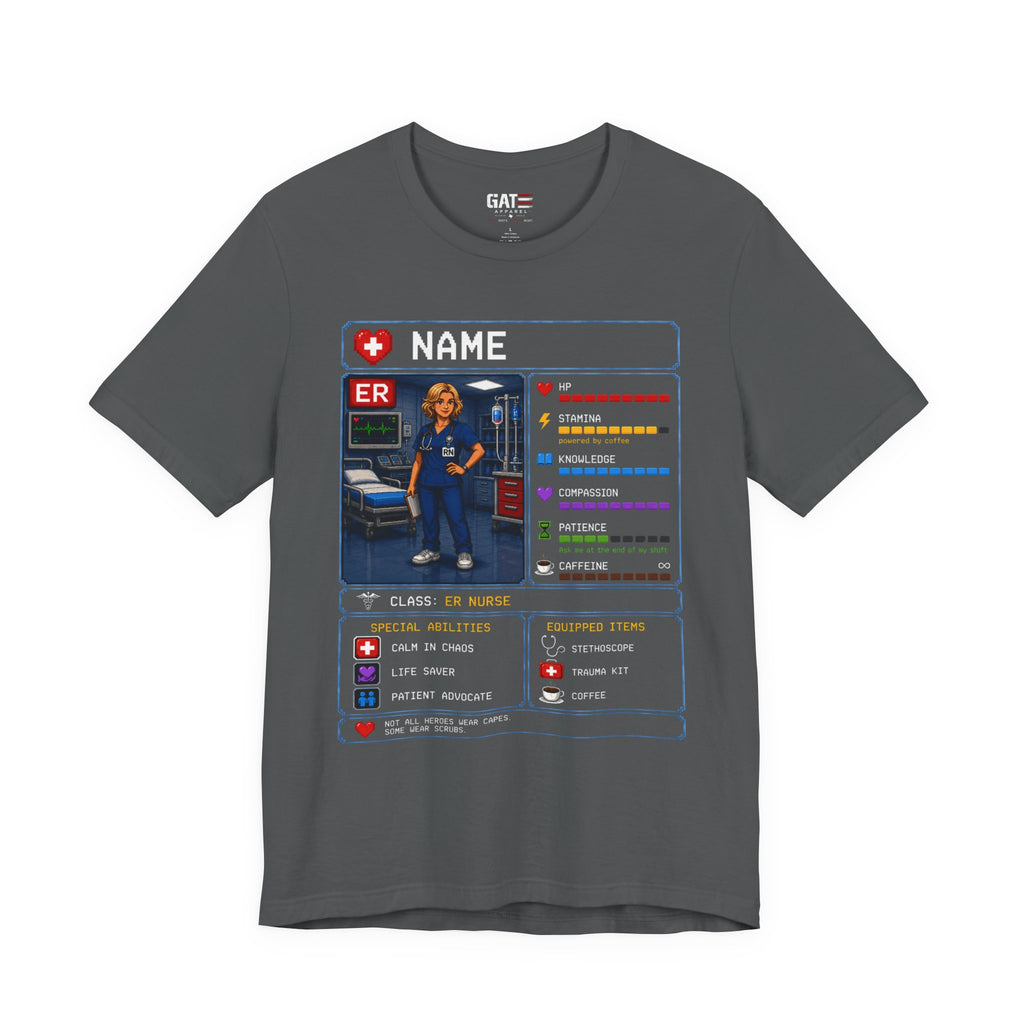 Custom ER Nurse RPG Character Shirt | Personalized Nurse Gift
