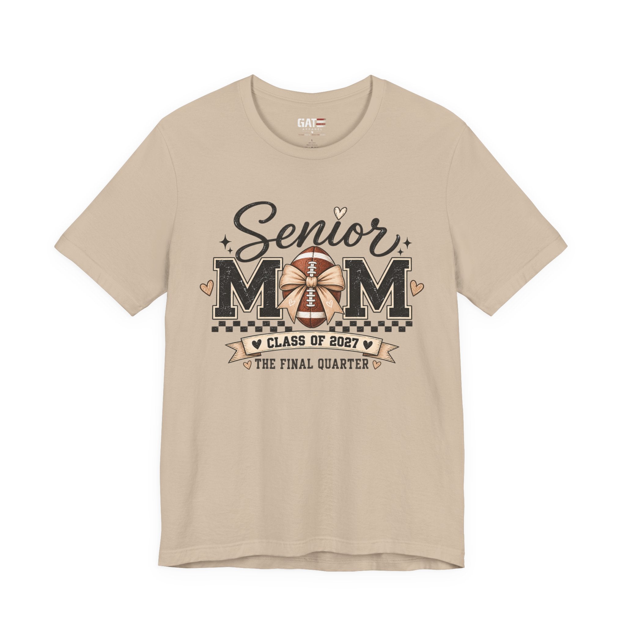 Senior Football Mom Shirt Class of 2027 Final Quarter Game Day T-Shirt