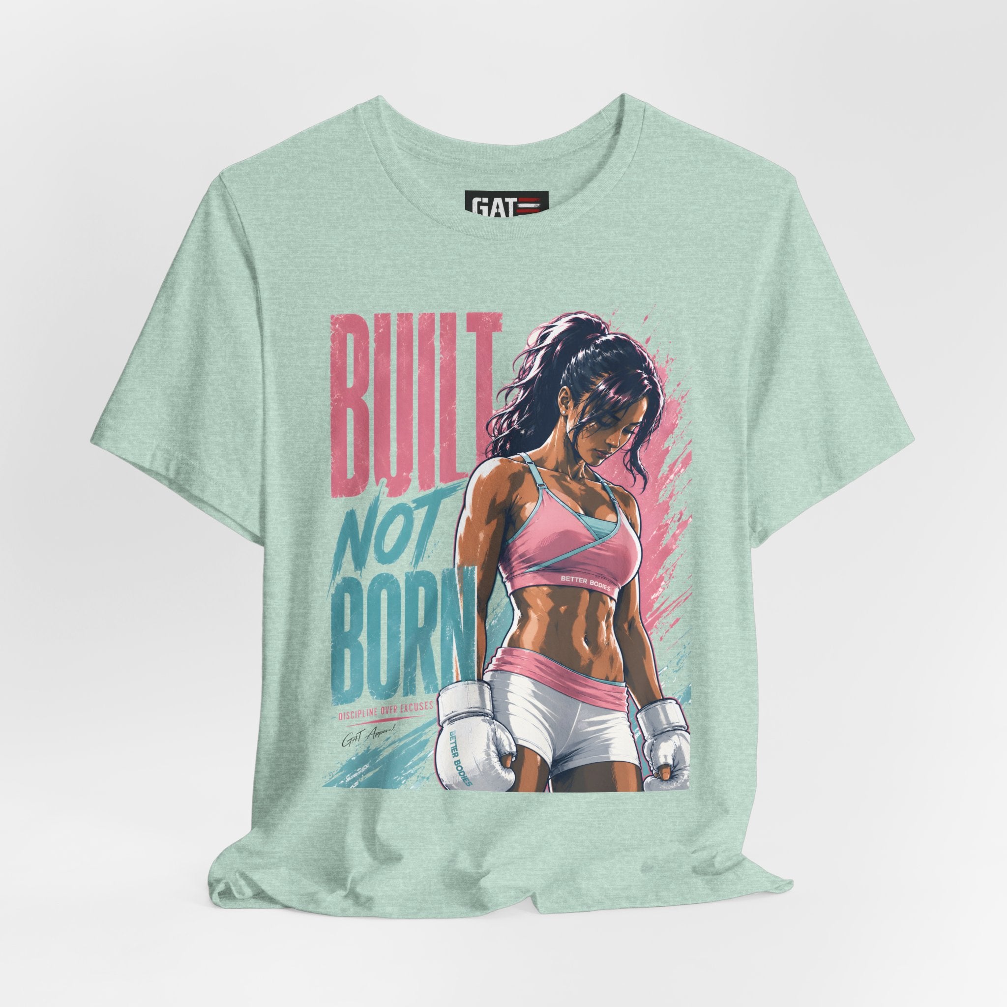 Built Not Born Shirt, Women's Gym Shirt, Motivational Workout Tee, Fitness Graphic T Shirt, Weightlifting Gift for Her