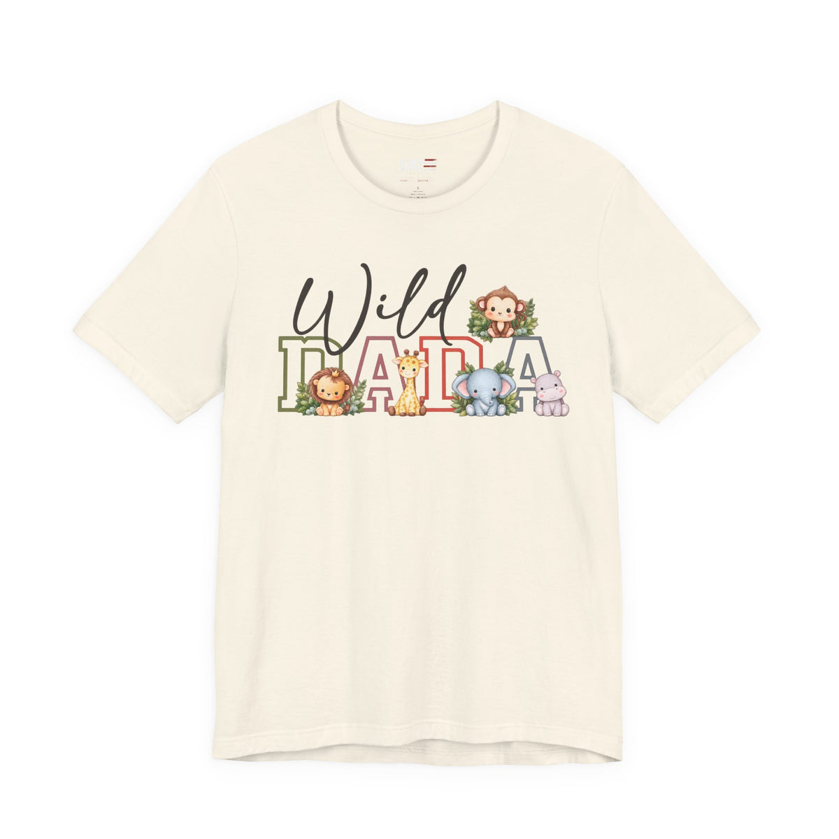 Wild Dada Safari Animals Tee – Cute Jungle Baby Animal Graphic Shirt - product image 2