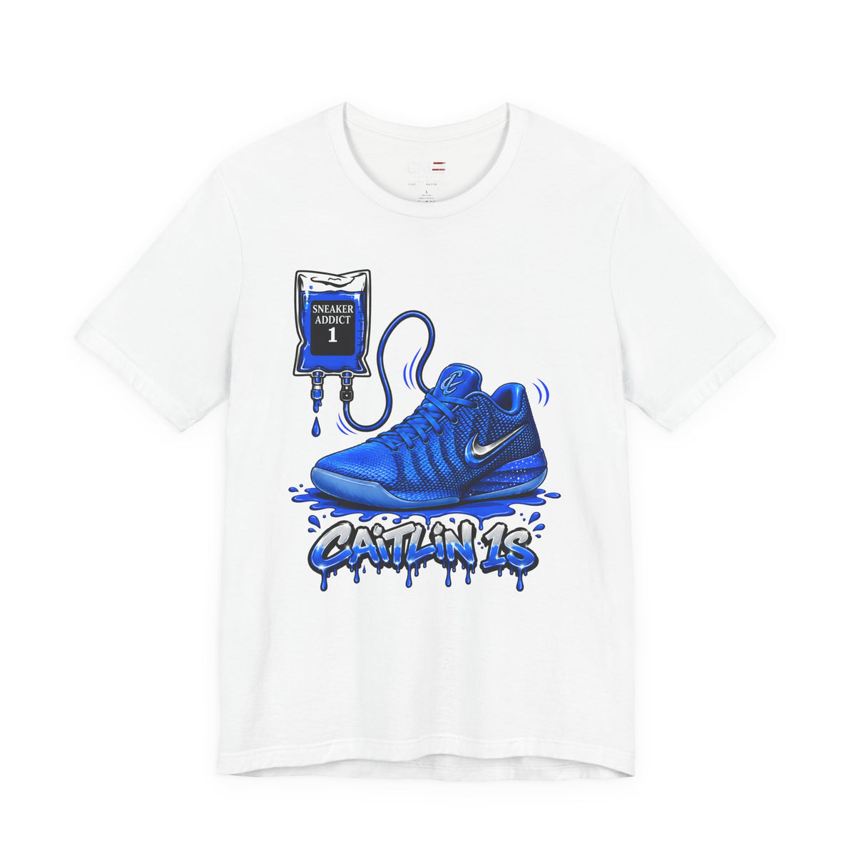 Caitlin Clark Caitlin 1s Addict Blue Sneaker Shirt
