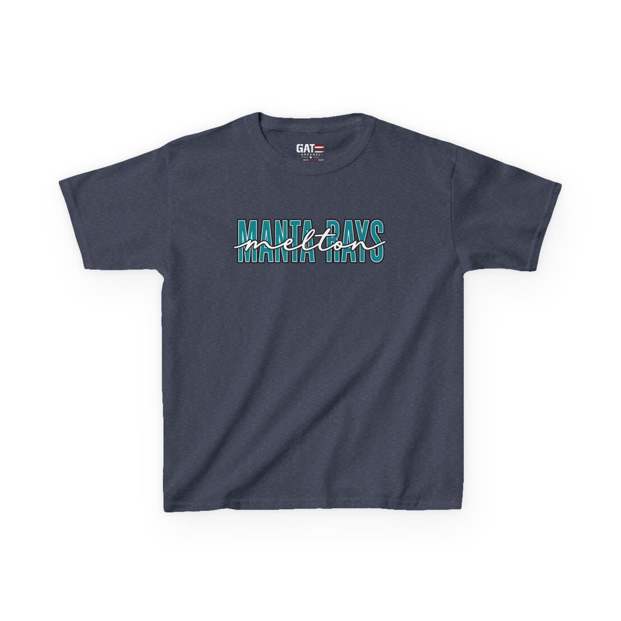 Kids Tee Melton Elementary — Melton Script Teal