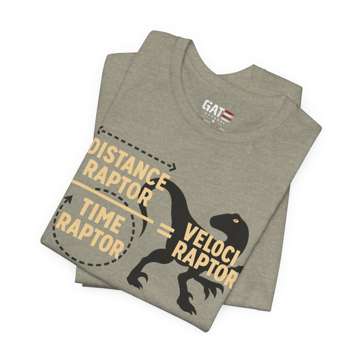 Velociraptor Anatomy Tee — "Distance Raptor / Time Raptor" Dinosaur Graphic Shirt