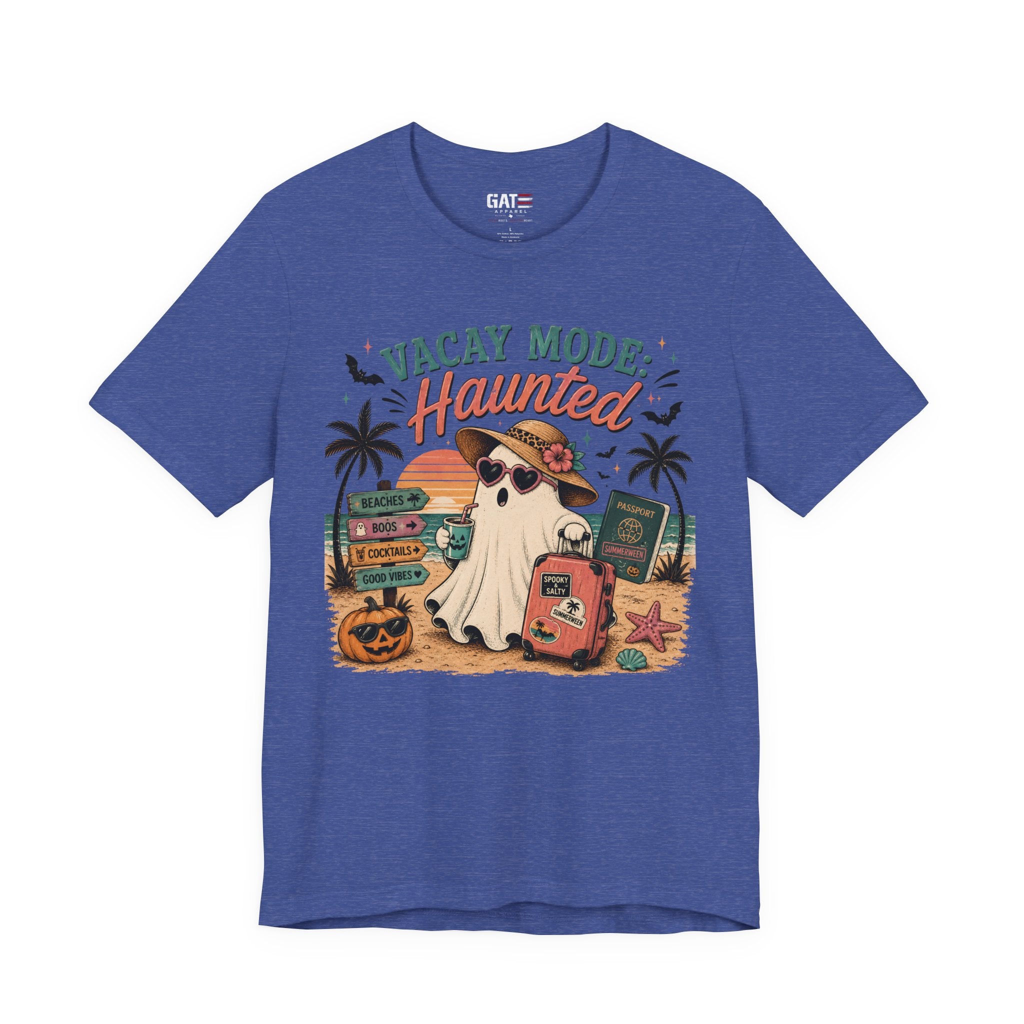 Summerween Shirt, Spooky Beach Shirt, Ghost Beach Tee, Halloween Beach Shirt, Coastal Halloween Tee, Tropical Ghost Shirt