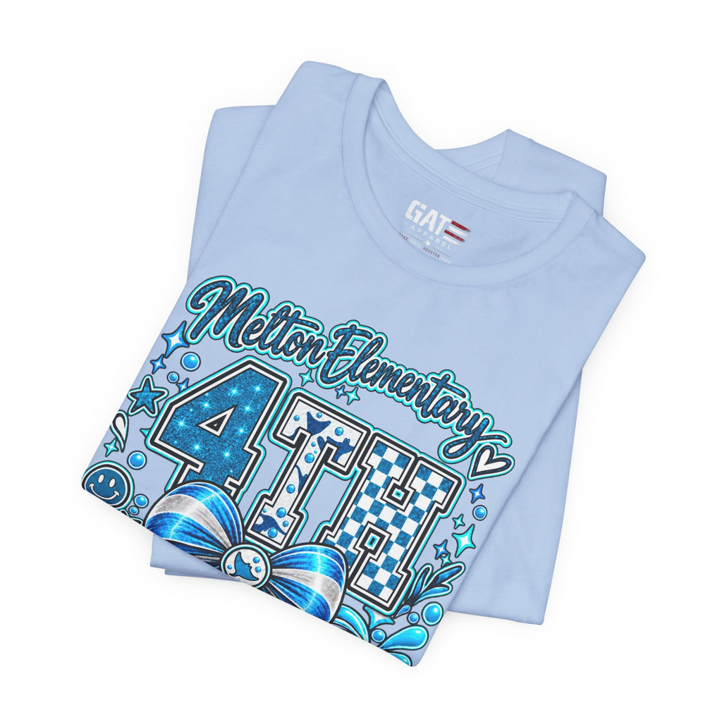Melton 4th Grade School T‑Shirt — Bow Design