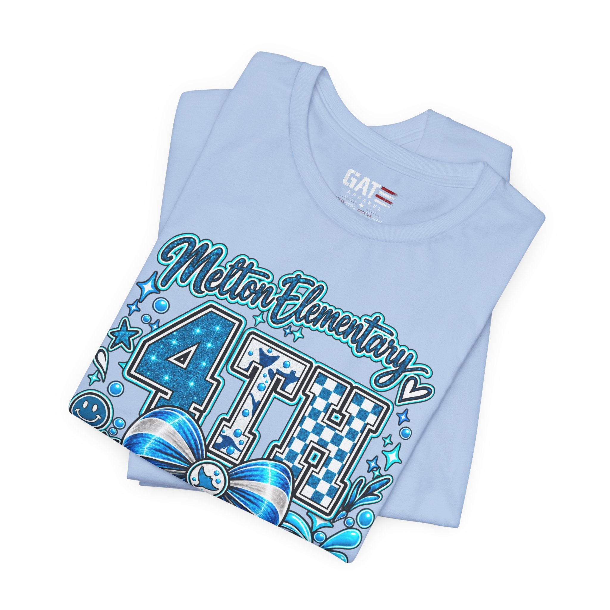Melton 4th Grade School T‑Shirt — Bow Design