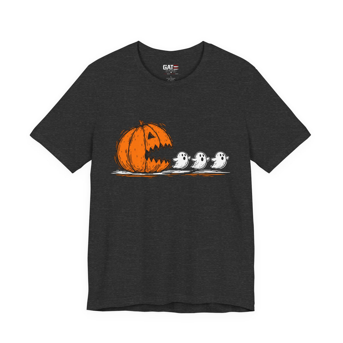 Ghost Chase Halloween Pumpkin T-Shirt