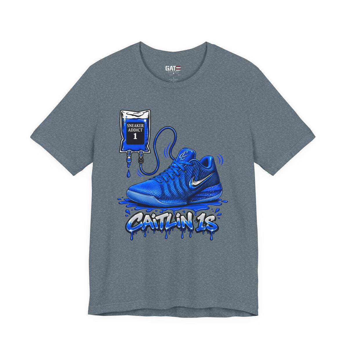 Caitlin Clark Caitlin 1s Addict Blue Sneaker Shirt