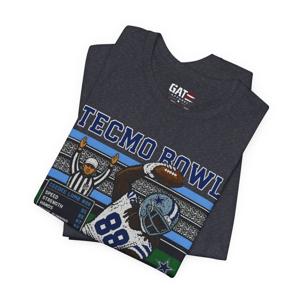 CeeDee Lamb Tecmo Bowl Shirt, Retro Dallas Football Tee, 8 Bit Touchdown Graphic T Shirt, Vintage Pixel Art Fan Gift