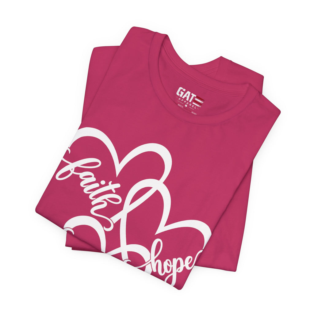 Faith Hope Love Heart T-Shirt — Inspirational Christian Tee