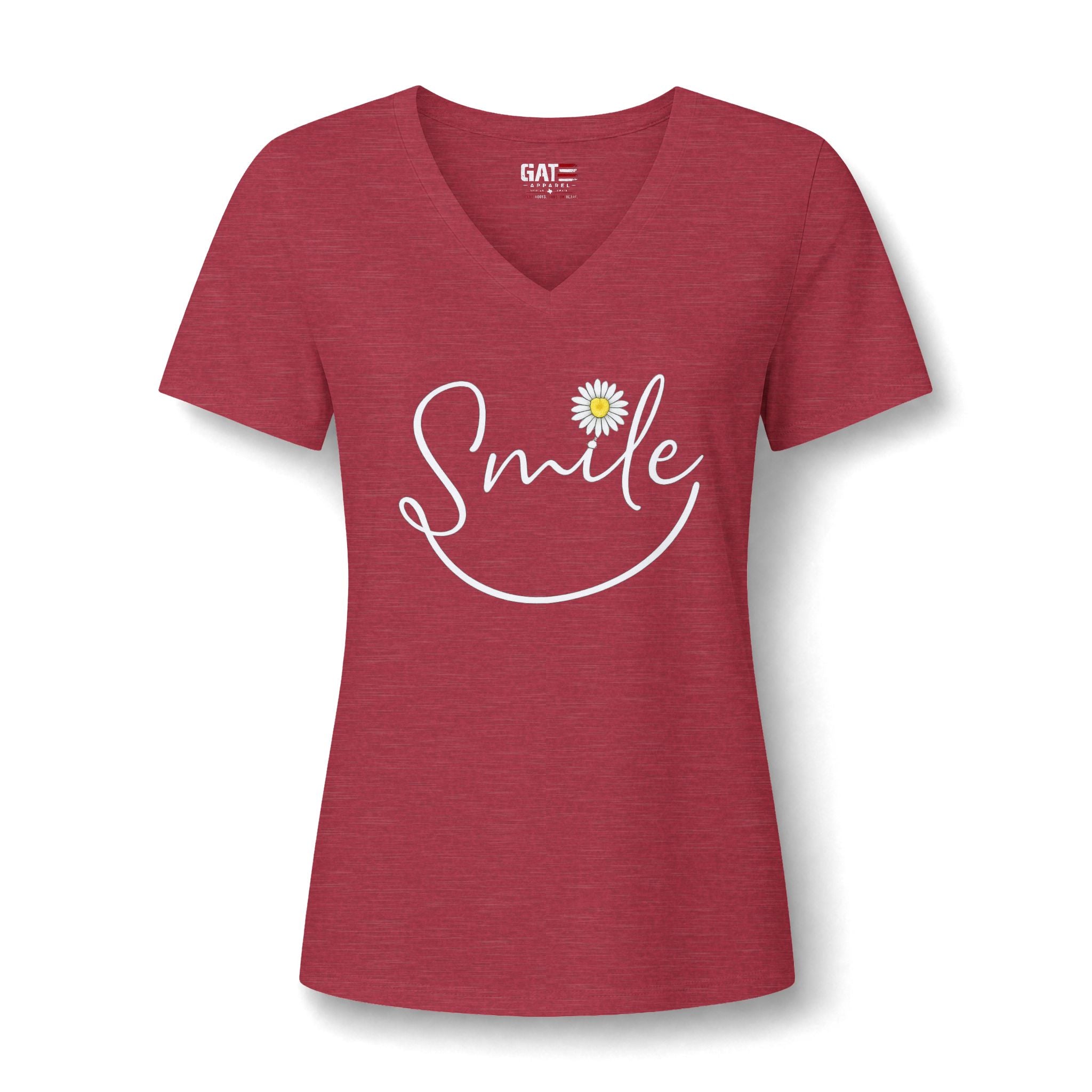 Smile Daisy V-Neck Tee