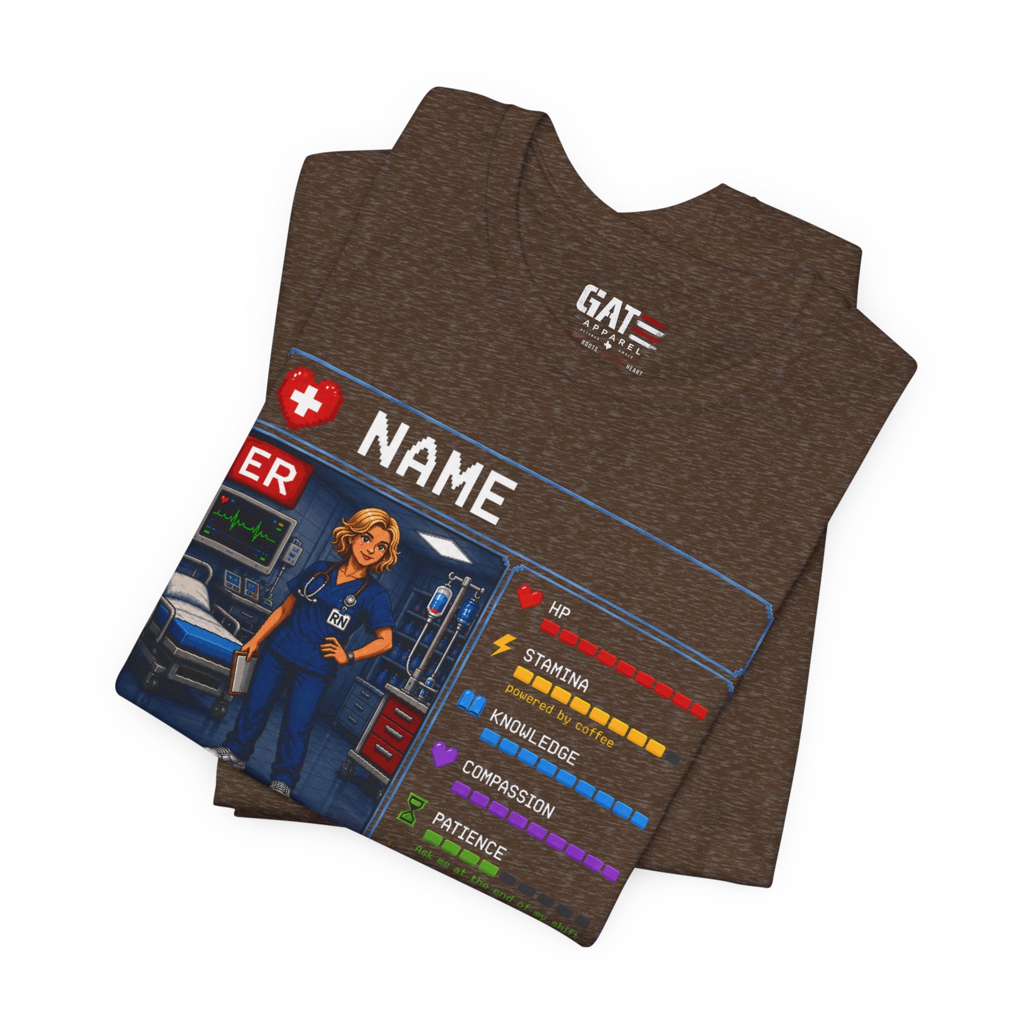 Custom ER Nurse RPG Character Shirt | Personalized Nurse Gift