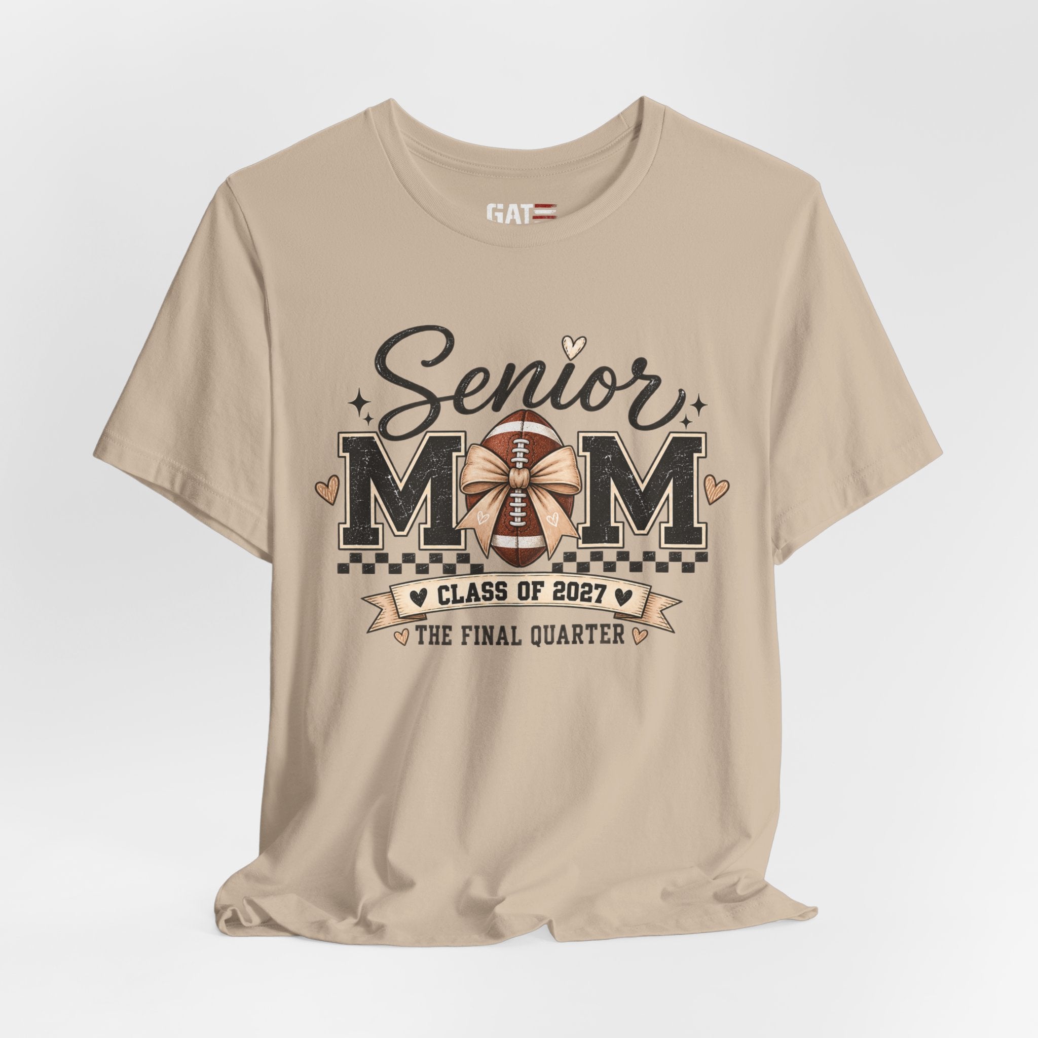 Senior Football Mom Shirt Class of 2027 Final Quarter Game Day T-Shirt