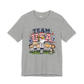 Team USA Soccer Peanuts Gang Shirt Patriotic Snoopy & Friends World Cup Celebration Tee