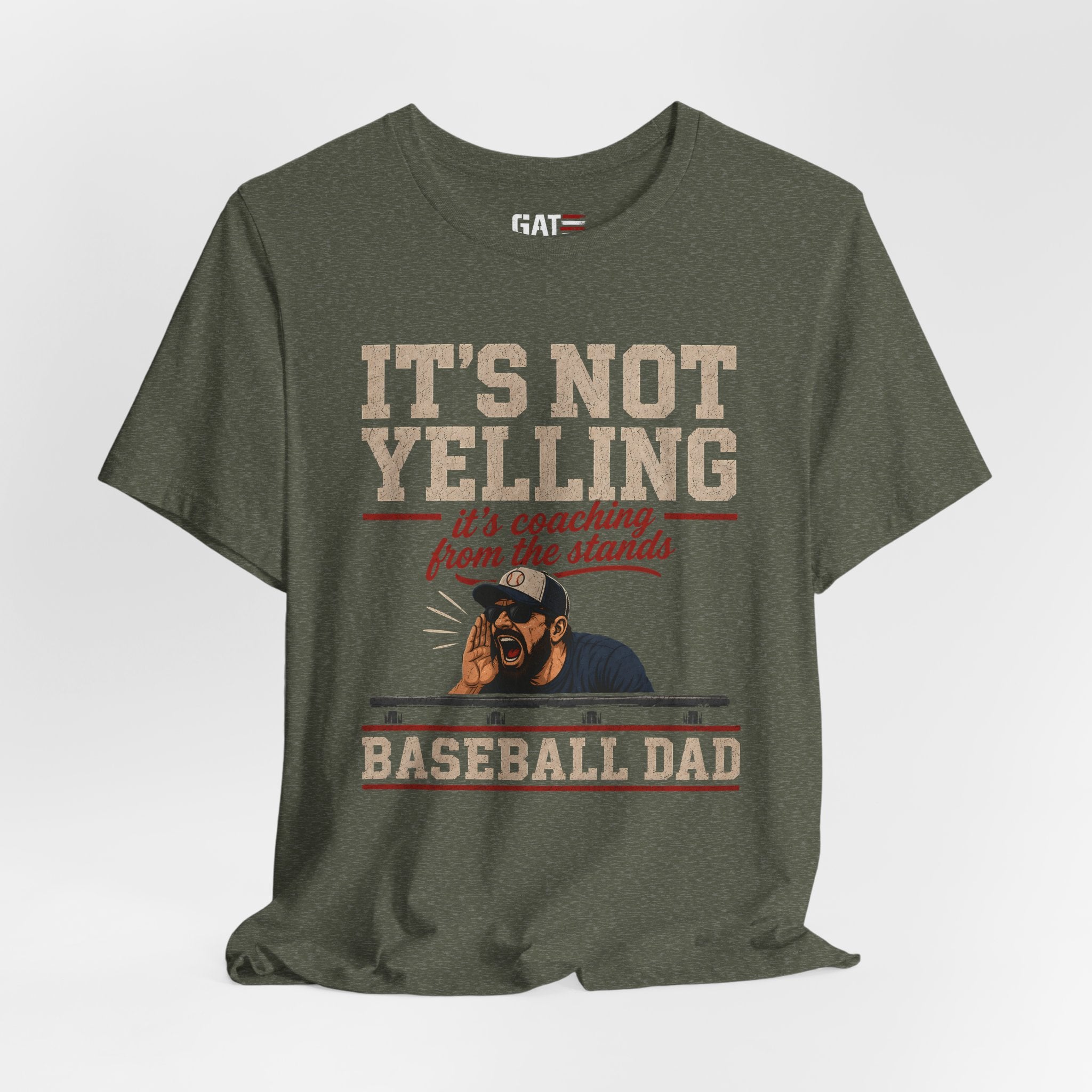 It's Not Yelling It's Coaching From The Stands Baseball Dad Shirt, Funny Baseball Dad Tee, Travel Ball Dad Gift Father's Day
