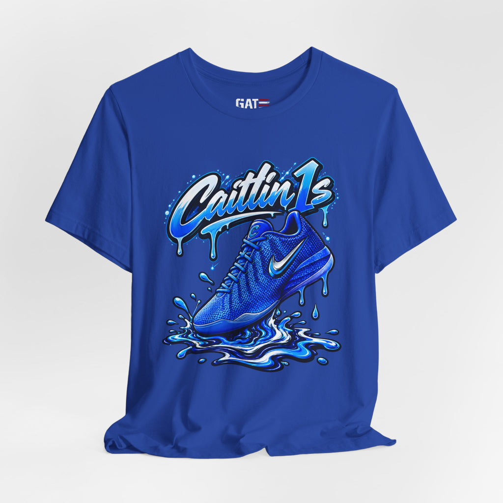 Caitlin Clark Caitlin 1s Racer Blue Drip Sneaker Shirt