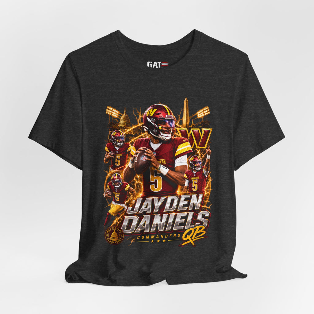Jayden Daniels Washington Commanders Tee Retro Player Graphic T-Shirt