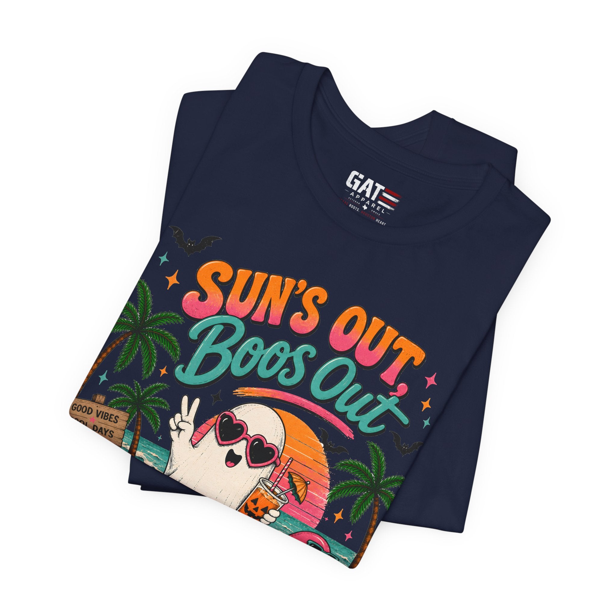 Summerween Shirt, Spooky Beach Shirt, Ghost Beach Tee, Halloween Beach Shirt, Coastal Halloween Tee, Tropical Ghost Shirt