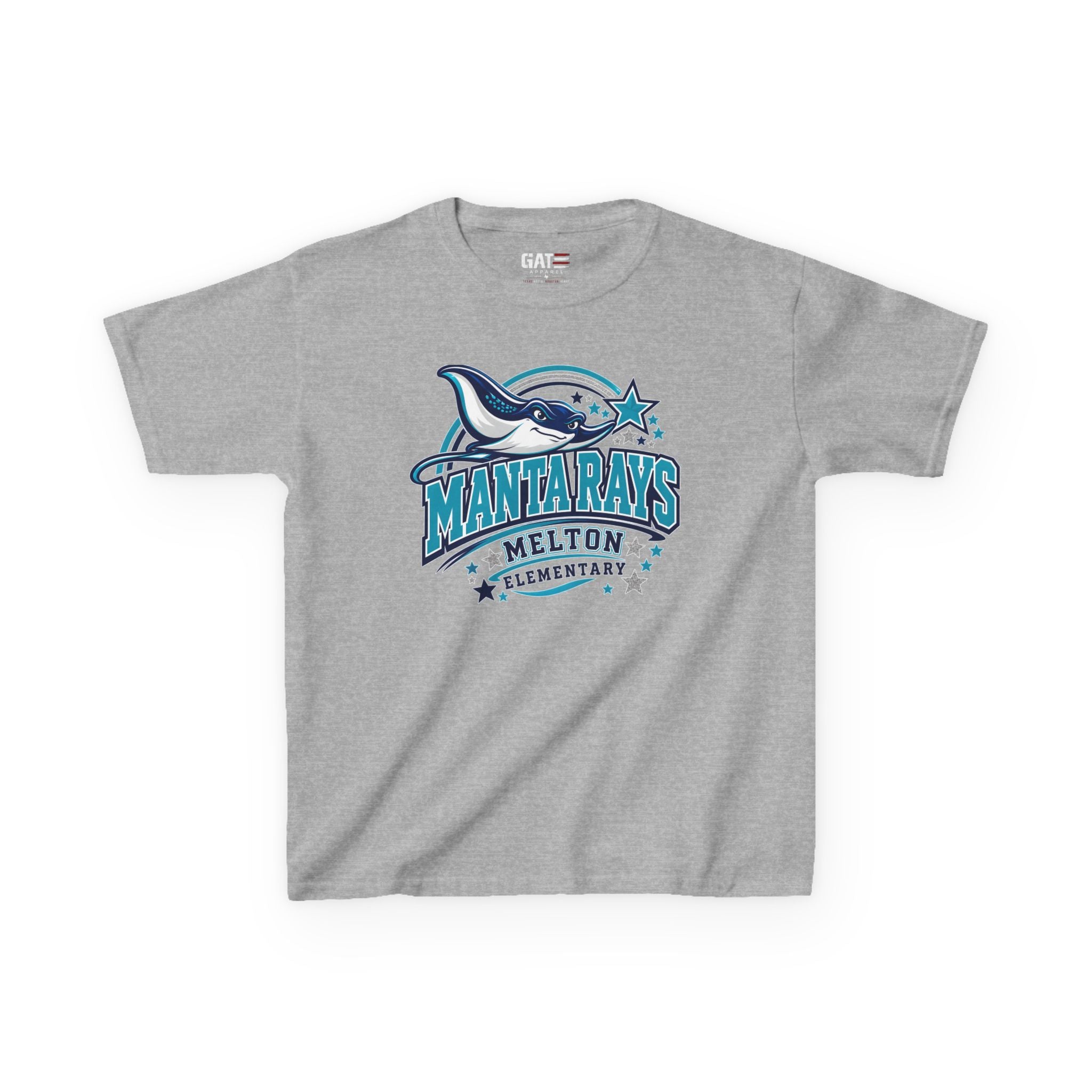 Melton Kids Tee Mantarays School T-Shirt — Melton Elementary Mascot Tee