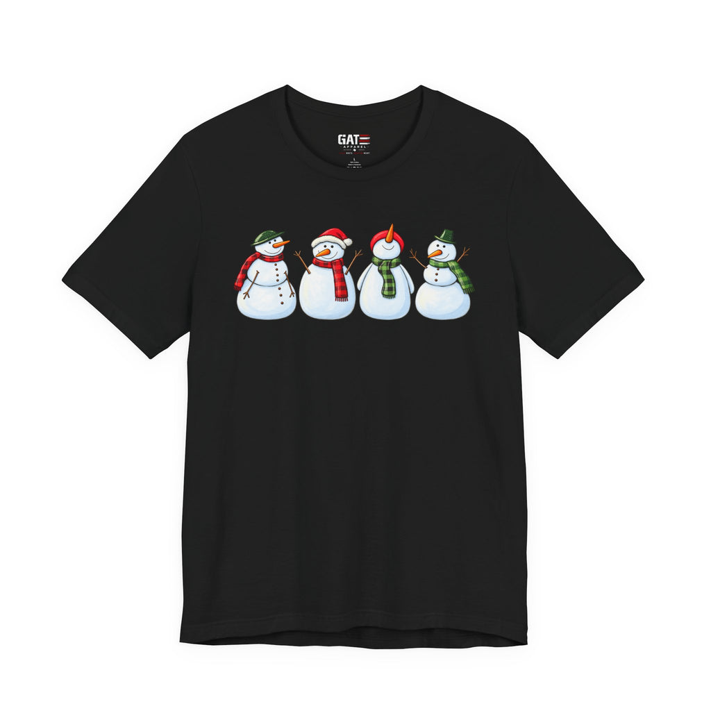 Snowman Winter Graphic T-Shirt - product mockup view 3