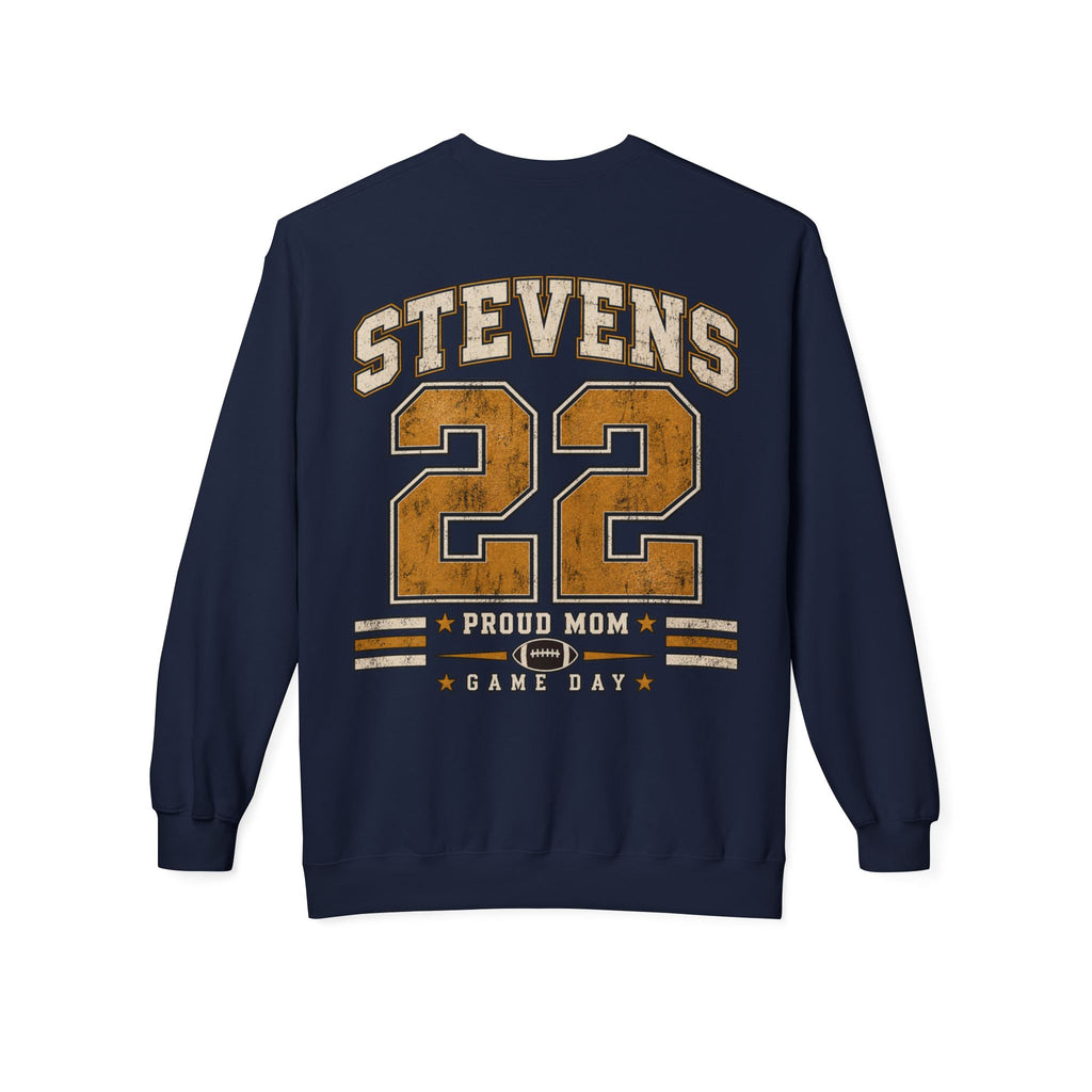 Personalized Football Mom Crewneck Sweatshirt | Custom Player Name & Number