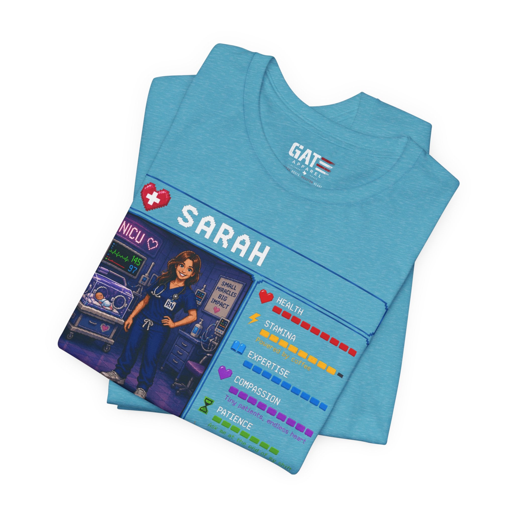 Custom NICU Nurse RPG Character Shirt | Personalized Nurse Gift