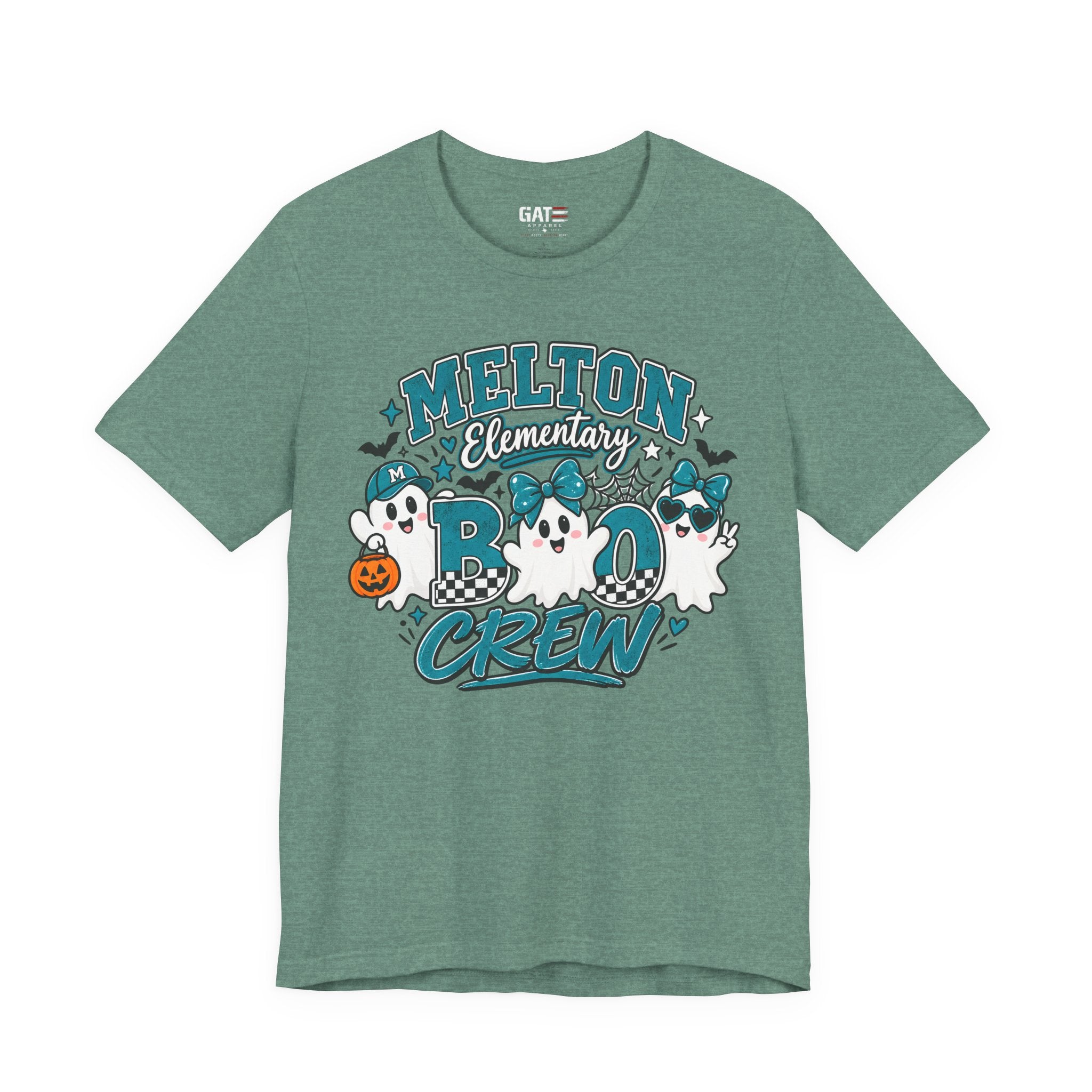 Melton Elementary Boo Crew T-Shirt — Cute Halloween Ghost School Tee