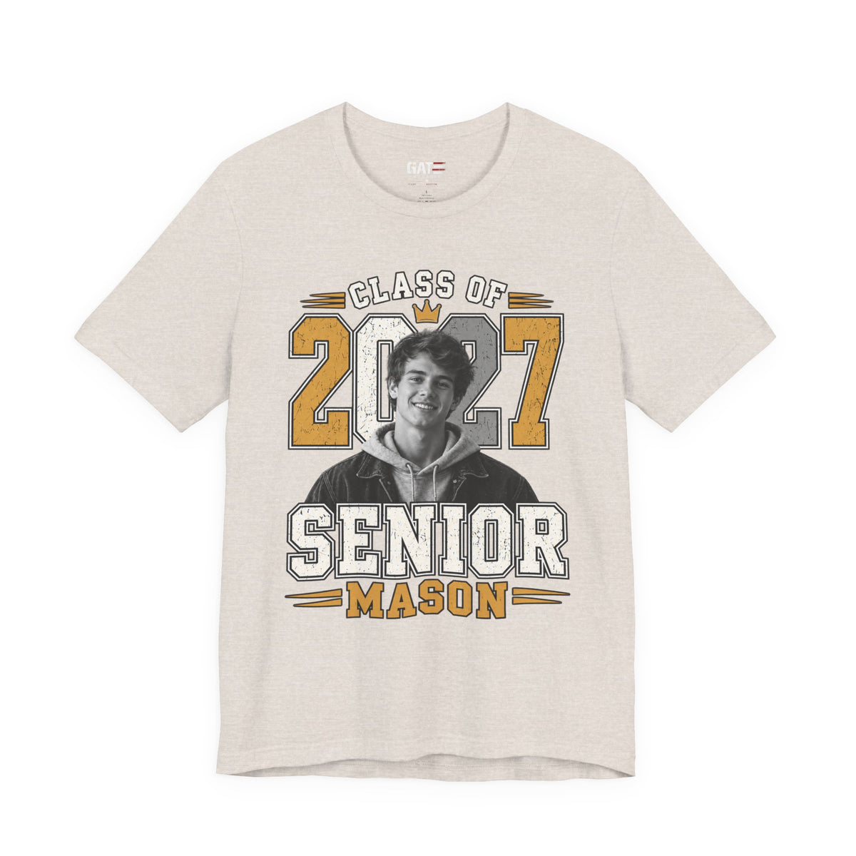 Personalized Senior 2027 Custom Photo Shirt | Graduation Tee