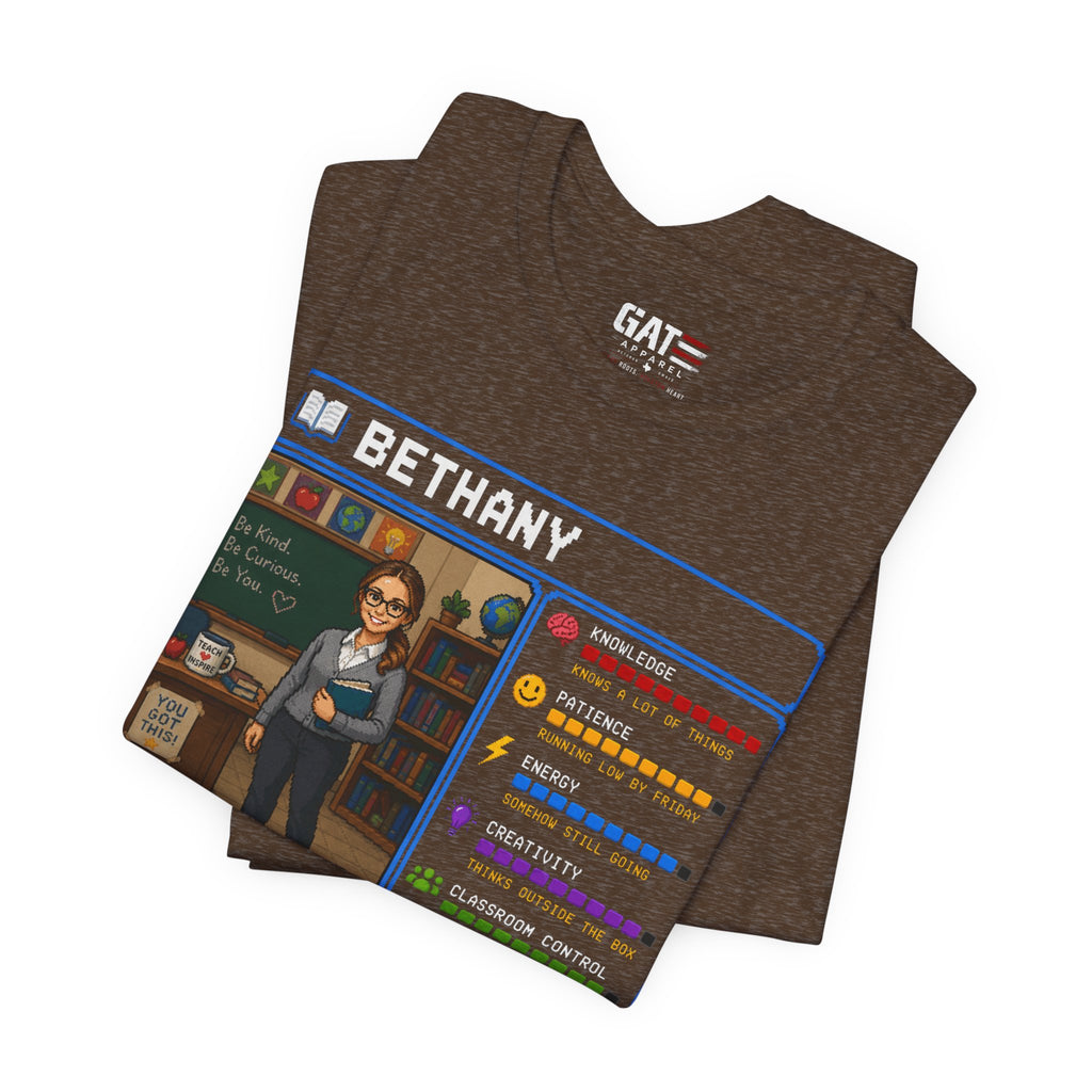 Custom Teacher RPG Character Shirt | Personalized Teacher Gift