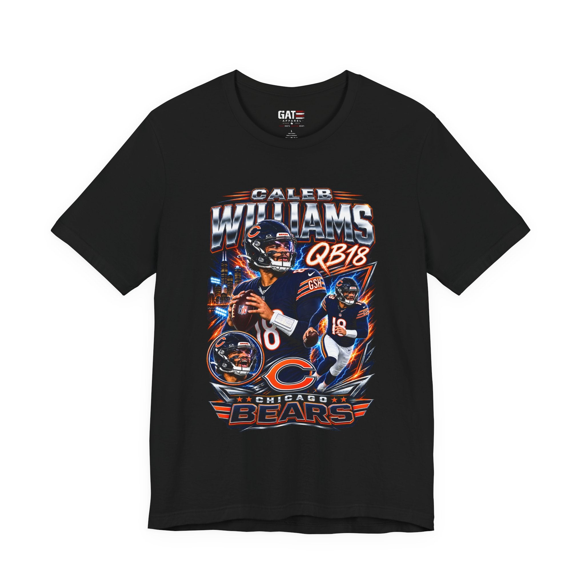 Caleb Williams Chicago Bears Tee Retro Player Graphic T-Shirt
