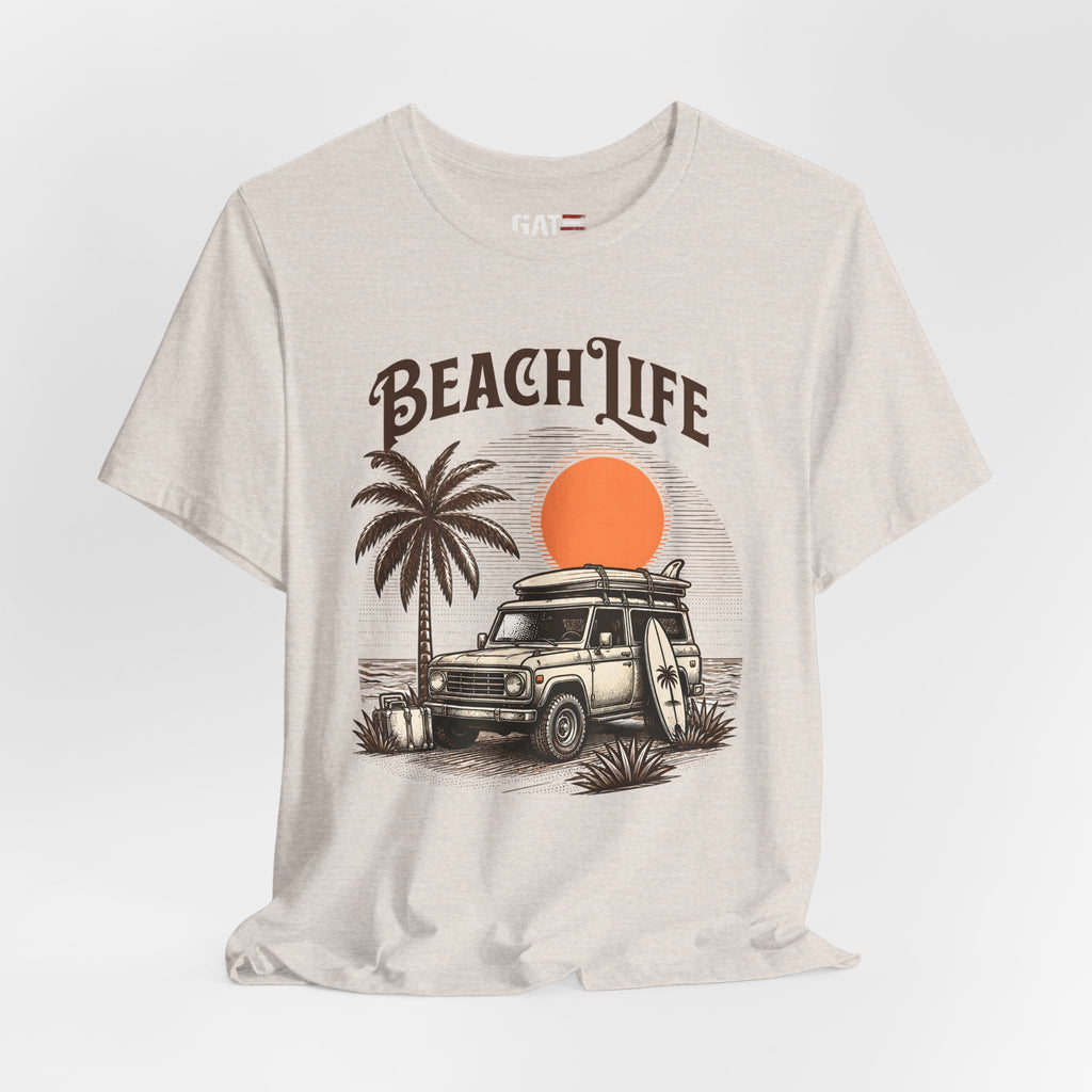 Beach Life Shirt, Retro VW Bus T Shirt, Vintage Camper Van Tee, Coastal Vacation Shirt, Summer Beach Graphic Tee, Surf Style Shirt, Van Life