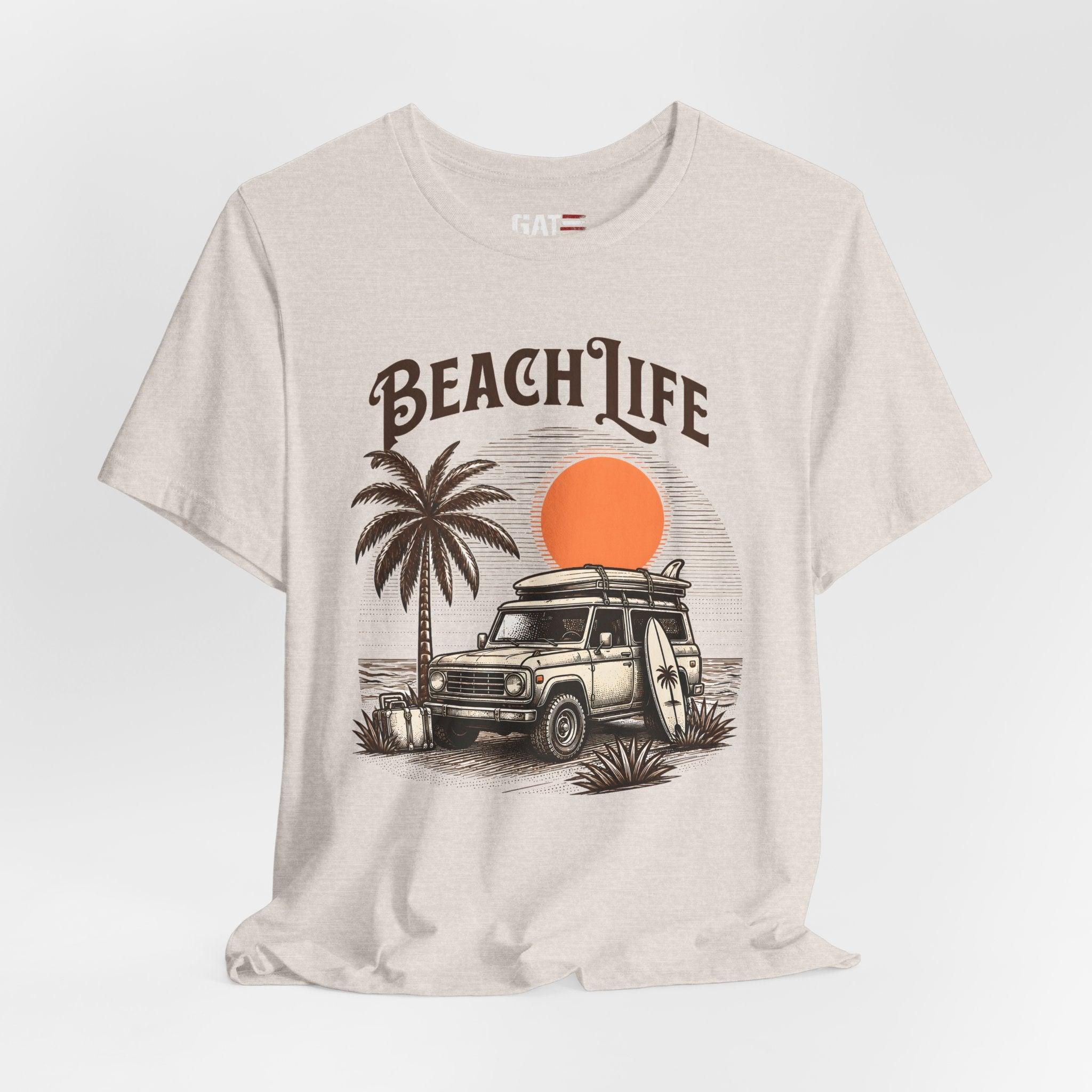 Beach Life Shirt, Retro VW Bus T Shirt, Vintage Camper Van Tee, Coastal Vacation Shirt, Summer Beach Graphic Tee, Surf Style Shirt, Van Life